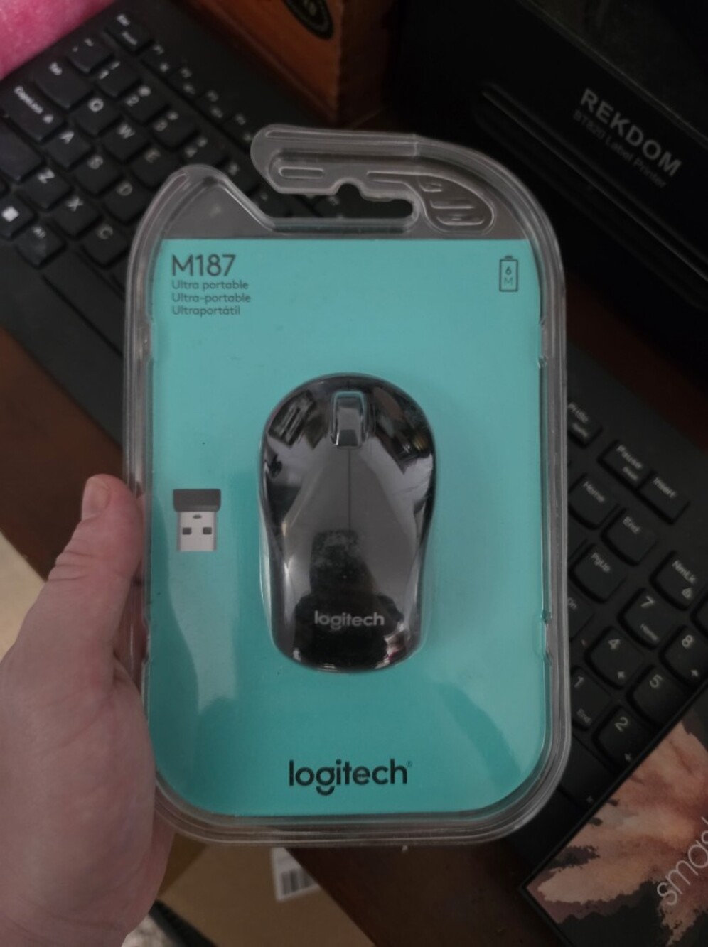 Logitech M187 Ultra Portable Wireless Mouse — Black